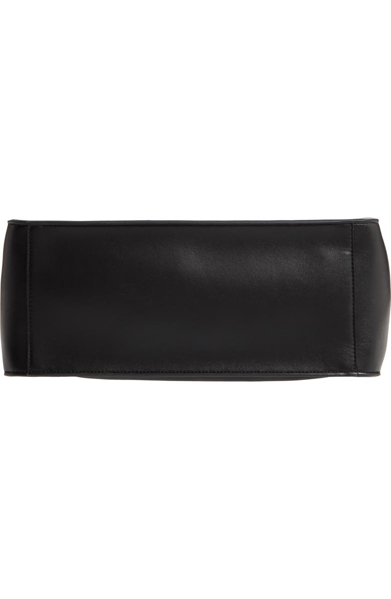 Stella McCartney Perforated Logo Faux Leather Satchel, Alternate, color, Black