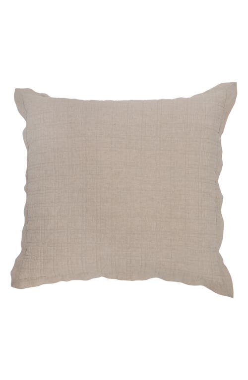 Pom Pom At Home Owen Quilted Linen Pillow Sham In Flax