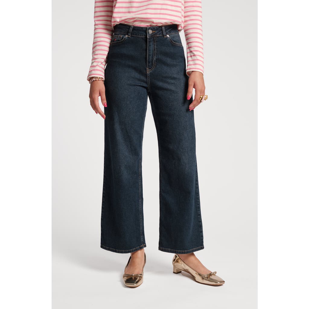 Frances Valentine Ace Jean Solid Stretch Denim in Navy