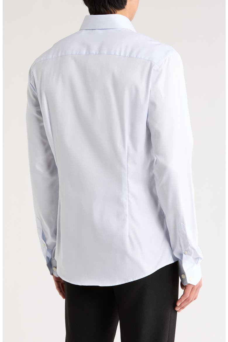 Super Slim Fit Dot Cotton Dress Shirt, Alternate, color, BLUE