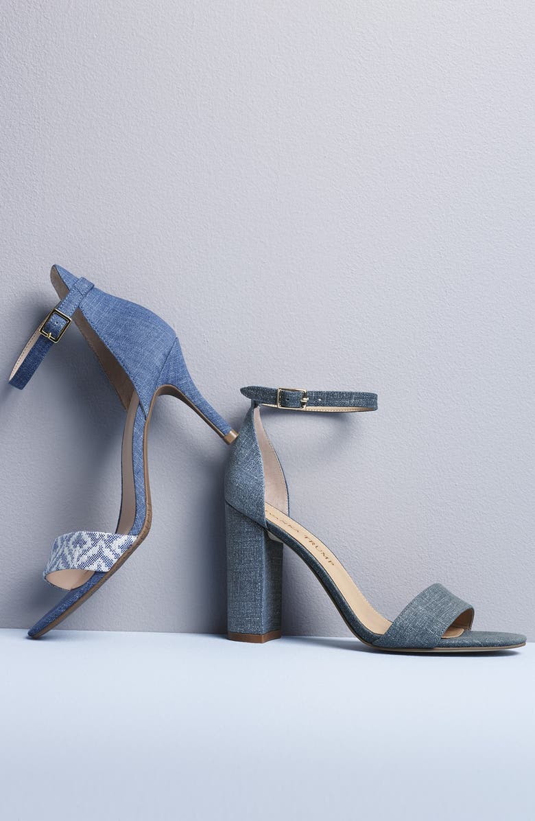 Ivanka Trump 'Klover' Block Heel Ankle Strap Sandal, Alternate, color,