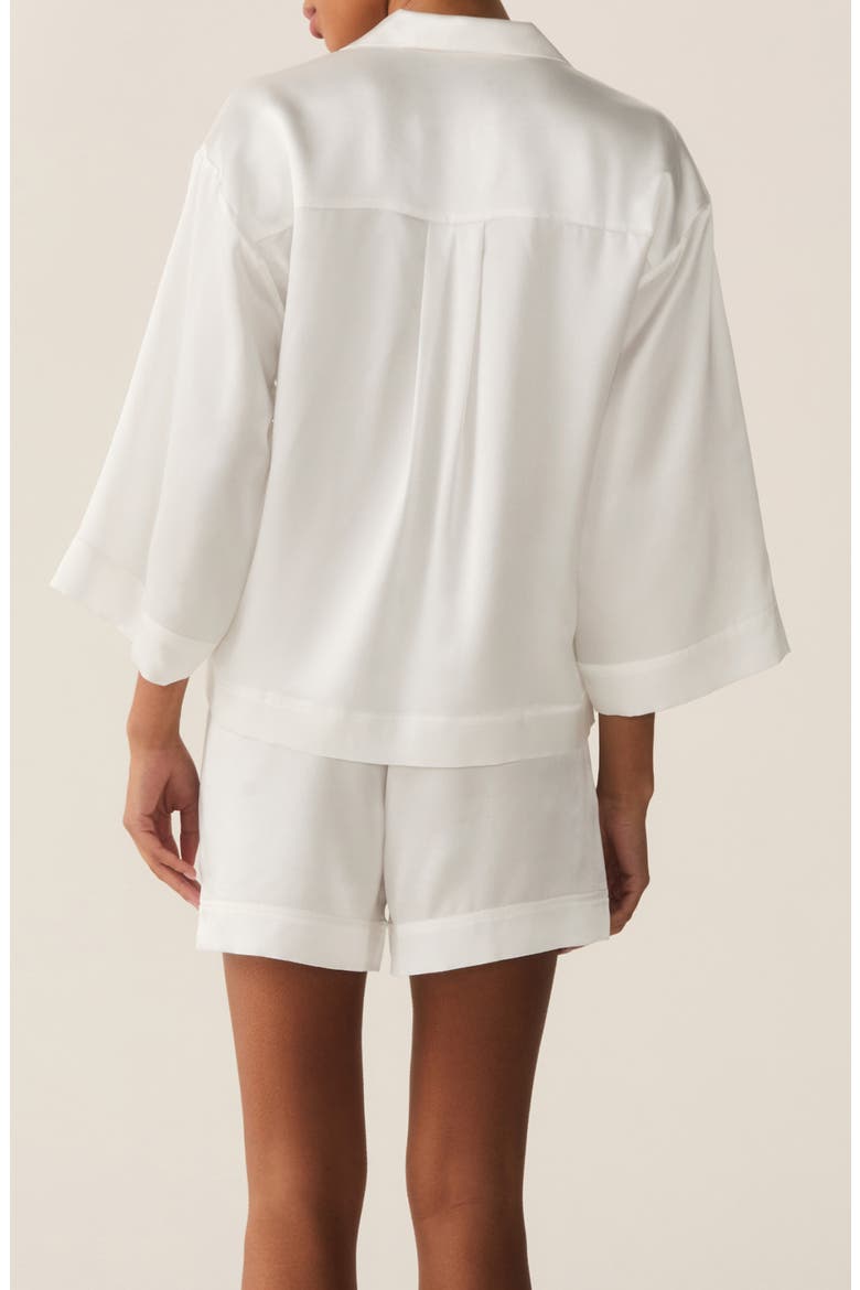 Olivia Silk Pajamas, Alternate, color, WHITE