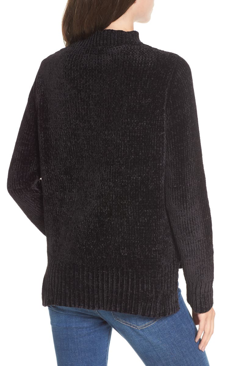 Love By Design Chenille Choker Neck Sweater, Alternate, color, 