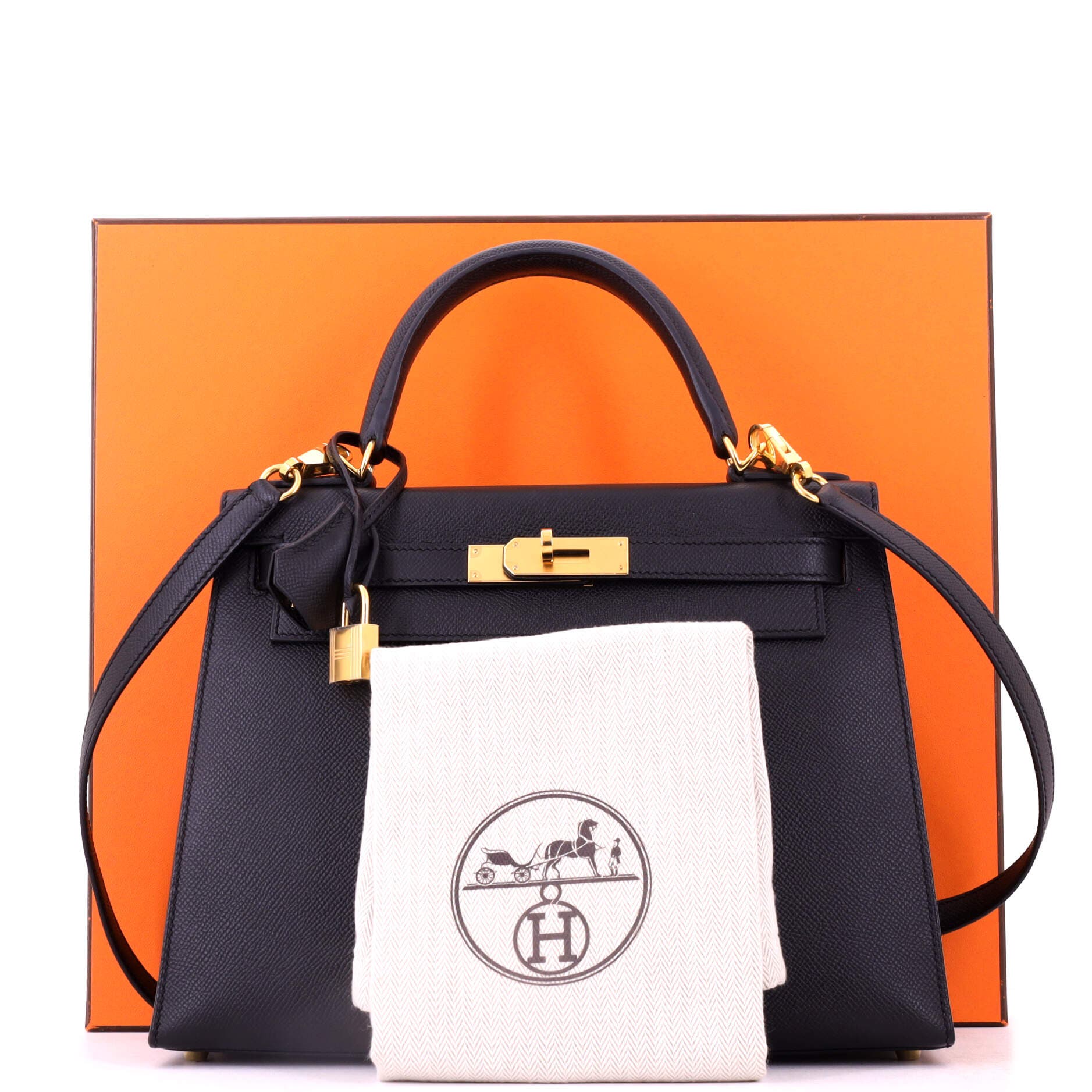 Kelly Handbag Black Epsom with Gold Hardware 28, Alternate, color, Black