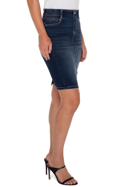 Liverpool Gia Glider Denim Pencil Skirt In Blue
