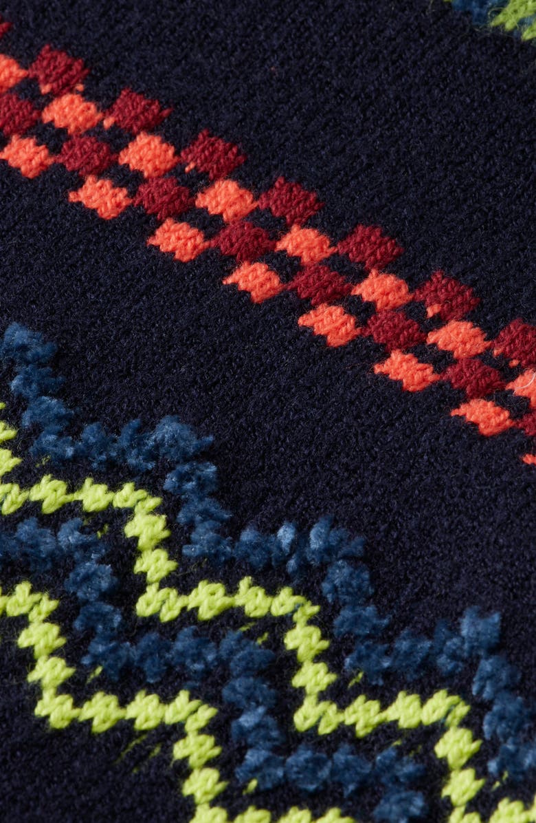 Scotch & Soda Kids' Relaxed Fit Jacquard Sweater, Alternate, color, Fair Isle Anthracite