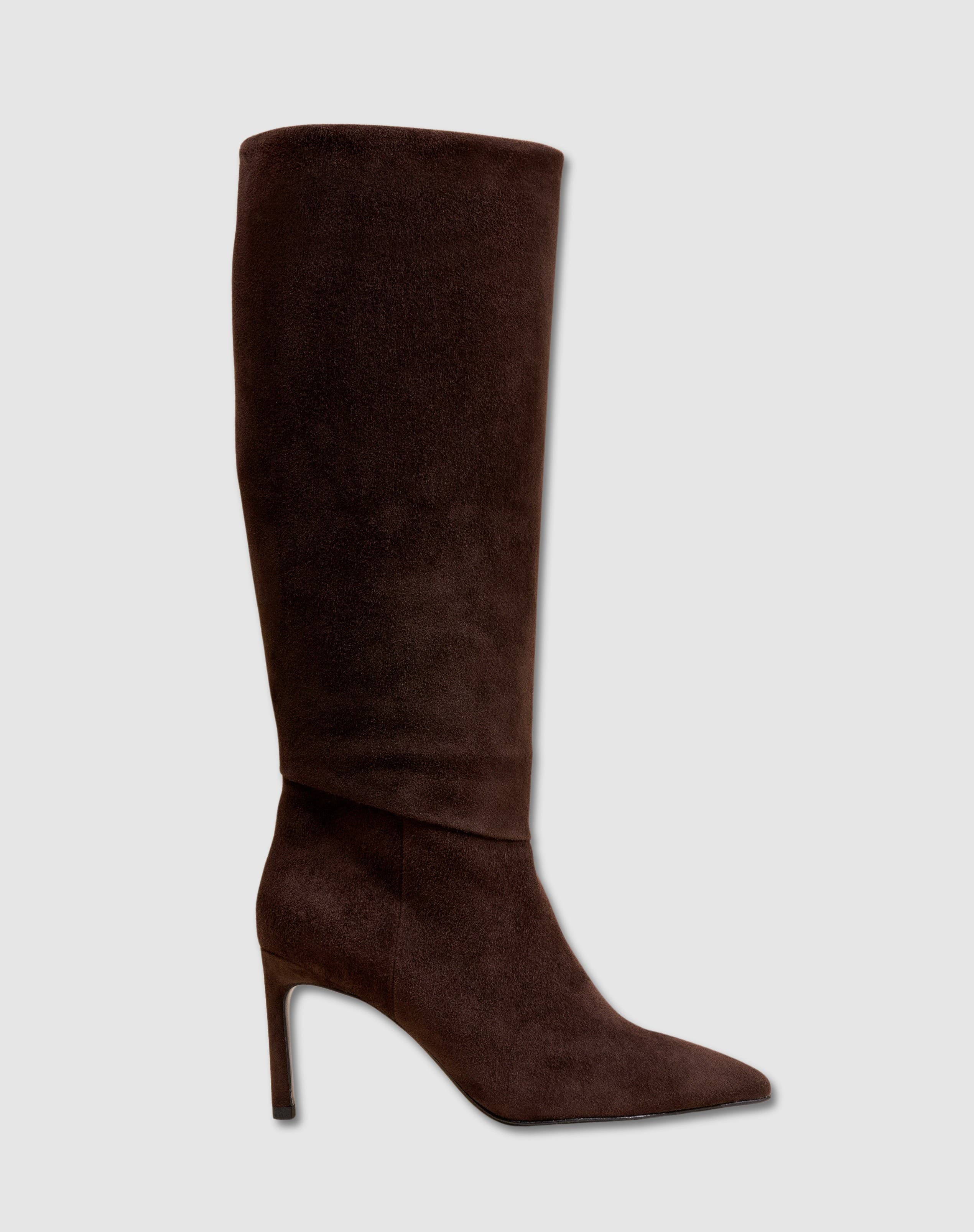 MI/MAI Coco Stiletto Long Boot, Main, color, Chocolate