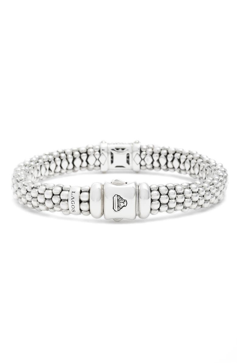 LAGOS Diamond & Caviar Square Bracelet, Alternate, color,