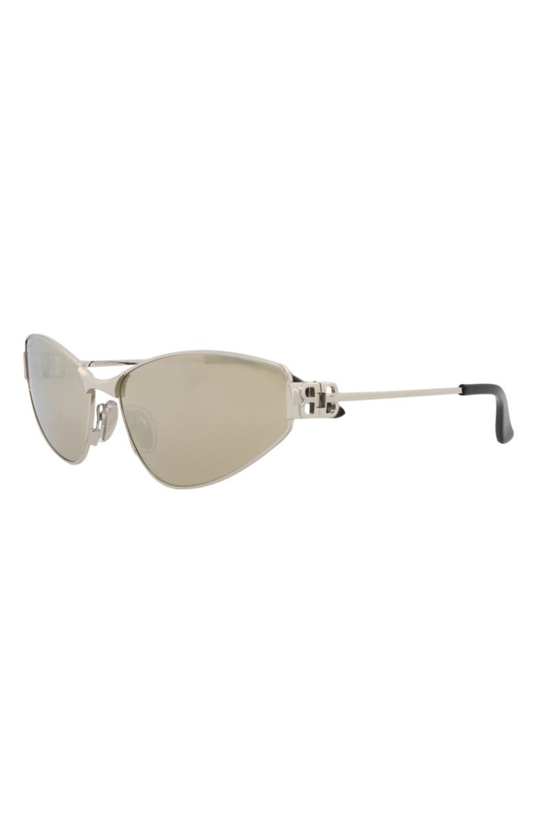 Balenciaga 65mm Cat Eye Sunglasses, Alternate, color, Silver Silver Silver