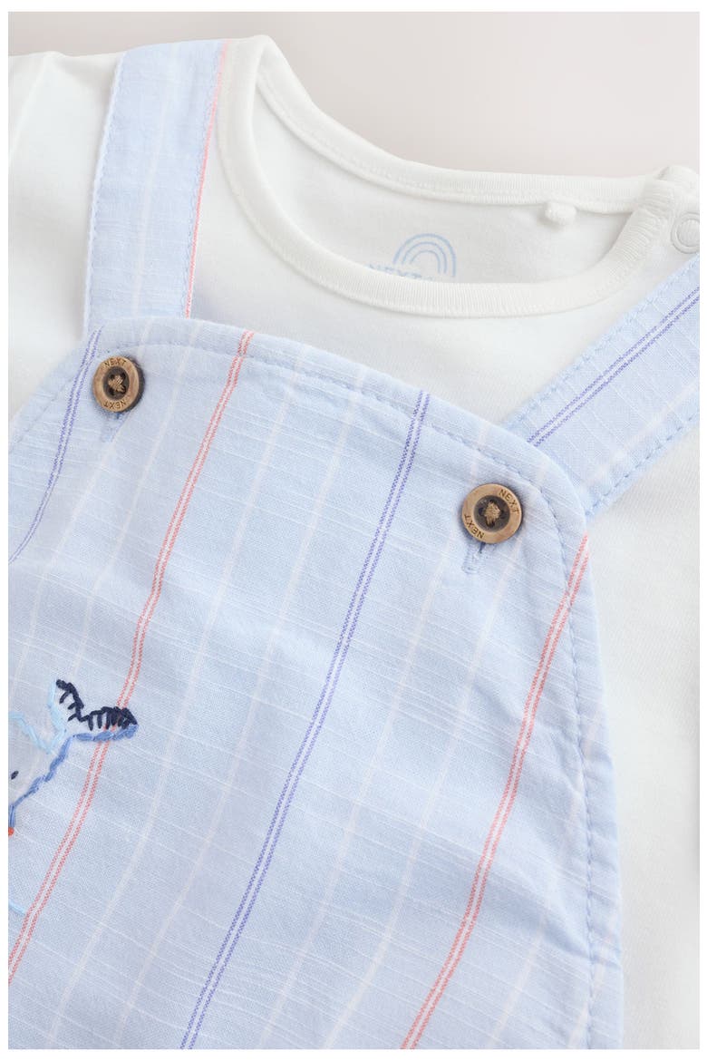 Nautical Bodysuit & Embroidered Romper Set, Alternate, color, BLUE
