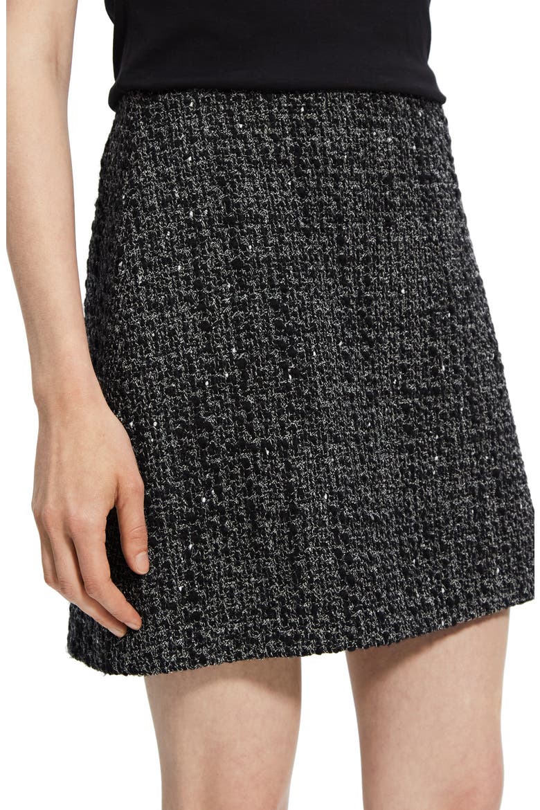 Noelle High Waist Tweed Miniskirt, Alternate, color, BLACK MULTI - A0P