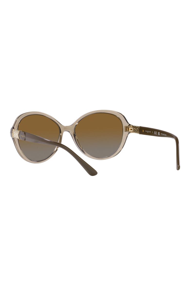 57mm Gradient Butterfly Sunglasses, Alternate, color, TRANSPAREN GREY