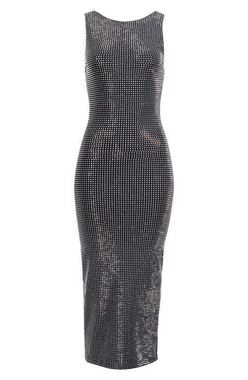 Good American Crystal High Neck Dress