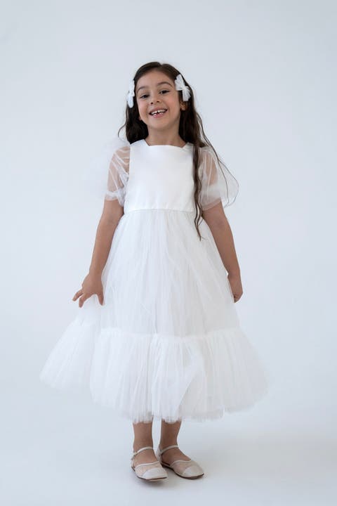 Flower Maxi Tulle Dress (Toddler, Little Kid & Big Kid)