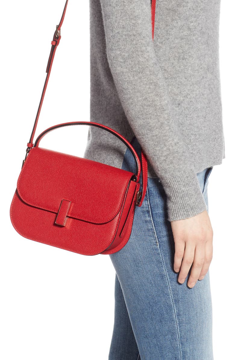 Valextra Iside Leather Top Handle Bag, Alternate, color,