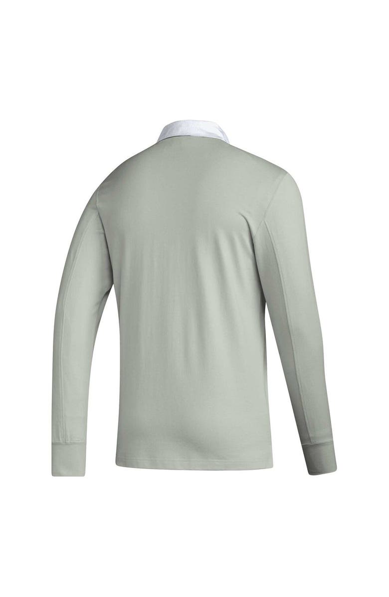 adidas Men's adidas 2023 Player Gray Chicago Fire Travel Long Sleeve Polo, Alternate, color, Gray