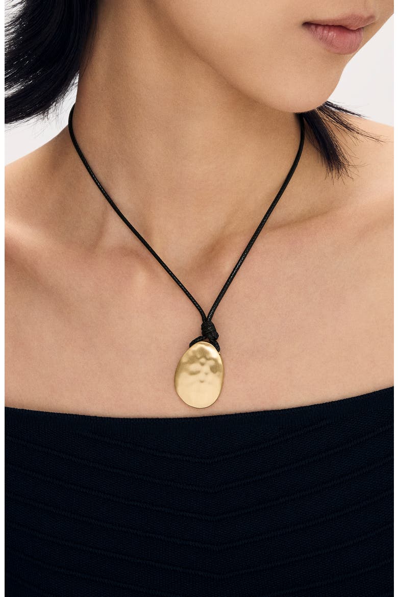 Serra Long Pendant Necklace, Alternate, color, GOLD