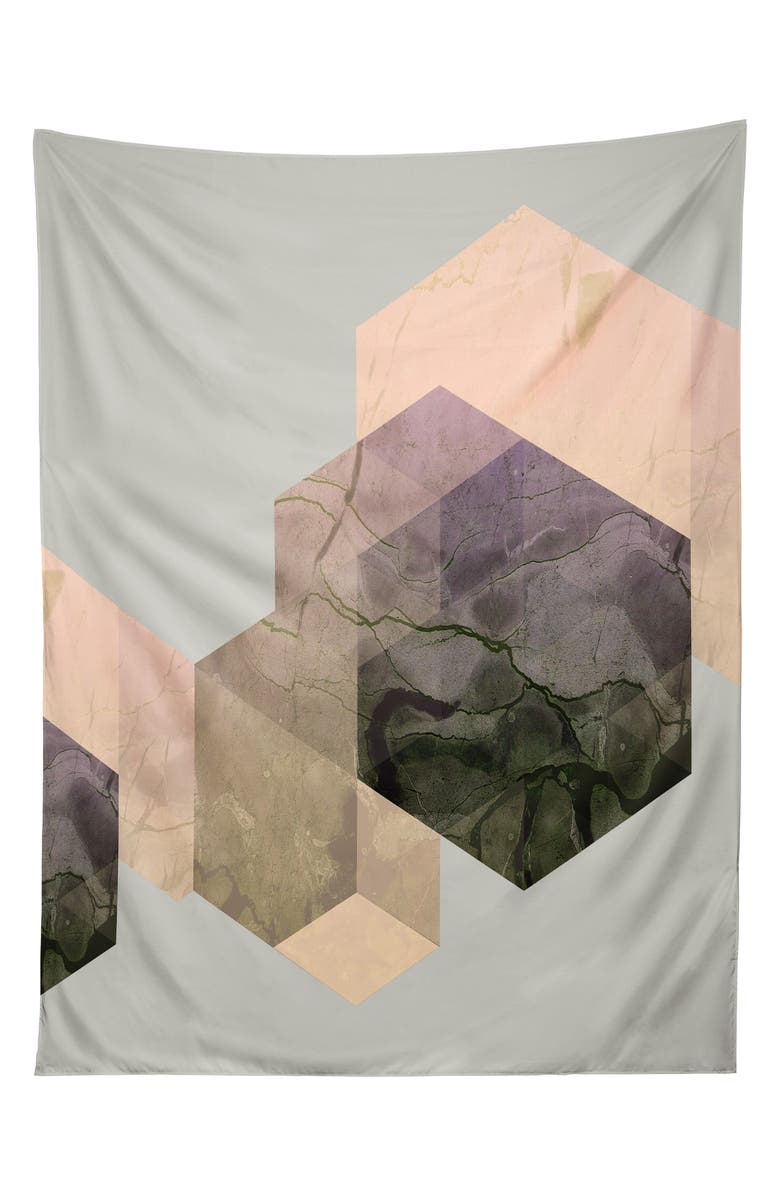 Deny Designs Marble Geometry Tapestry, Main, color,