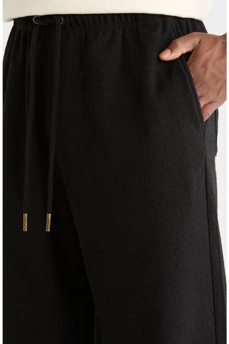 Nep Yarn Pants, Alternate, color, BLACK