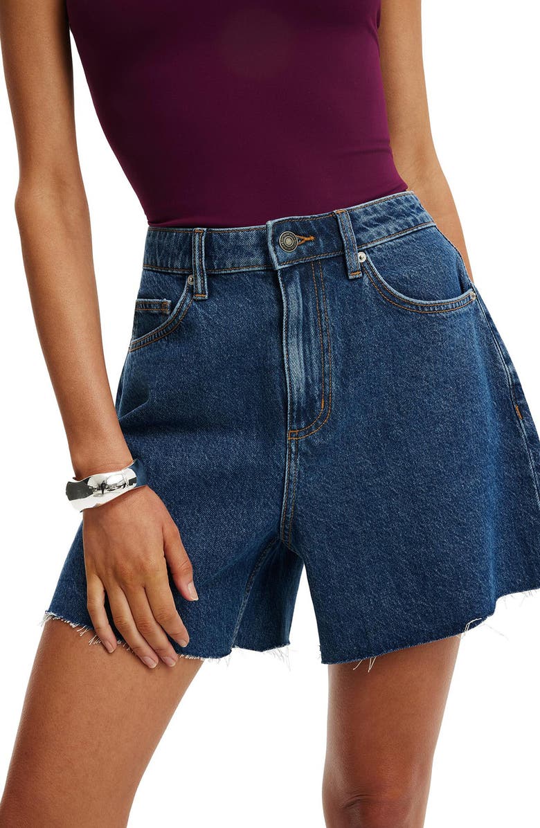 Cotton On High Waist '90s Denim Shorts, Alternate, color,
