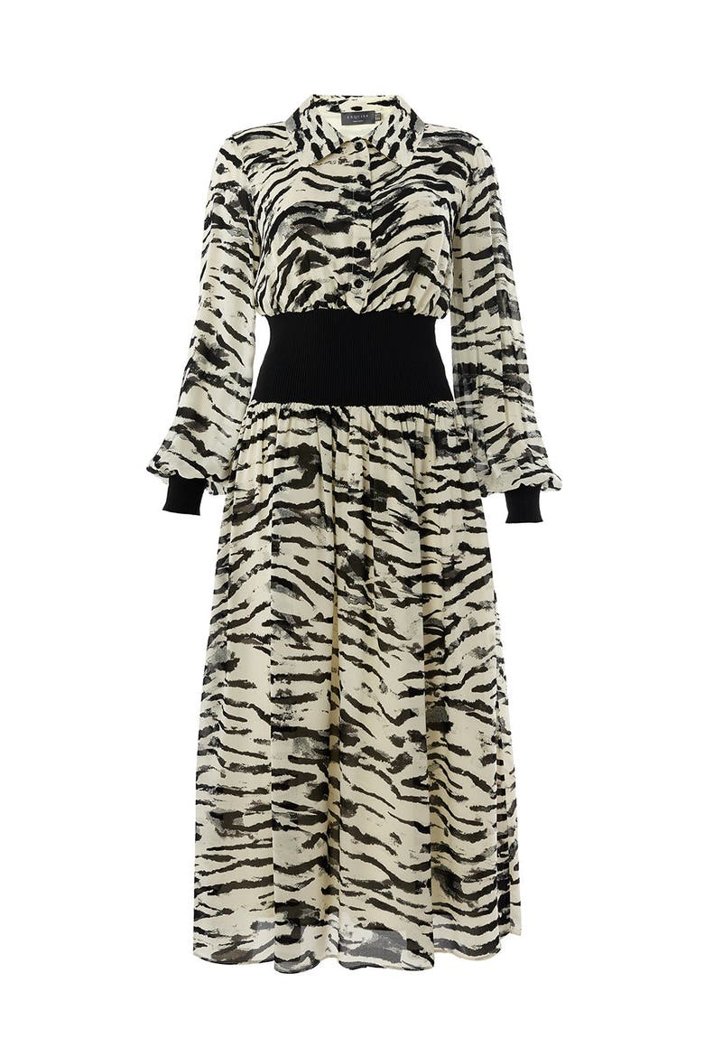 Paulina Midi Dress, Alternate, color, BLACK-BONE