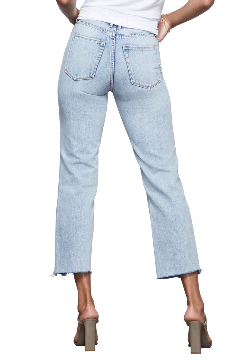 Good American Good Vintage Twisted Seam Straight Leg Jeans, Alternate, color, 