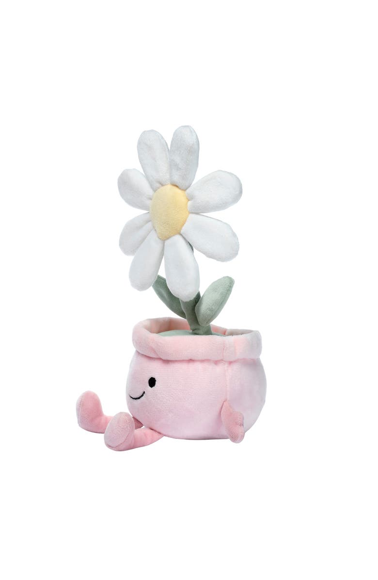 Lambs & Ivy Daisy Dreams Poseable Flower Pot Plush Stuffed Animal Toy - 11 Inch, Alternate, color, Pink