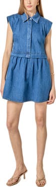 English Factory Denim Babydoll Mini Shirtdress