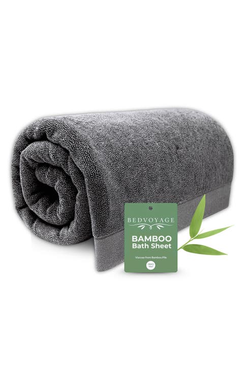 Melange Viscose Cotton Blend Odor & Mildew Resistant Bath Sheet Towel, 1pc
