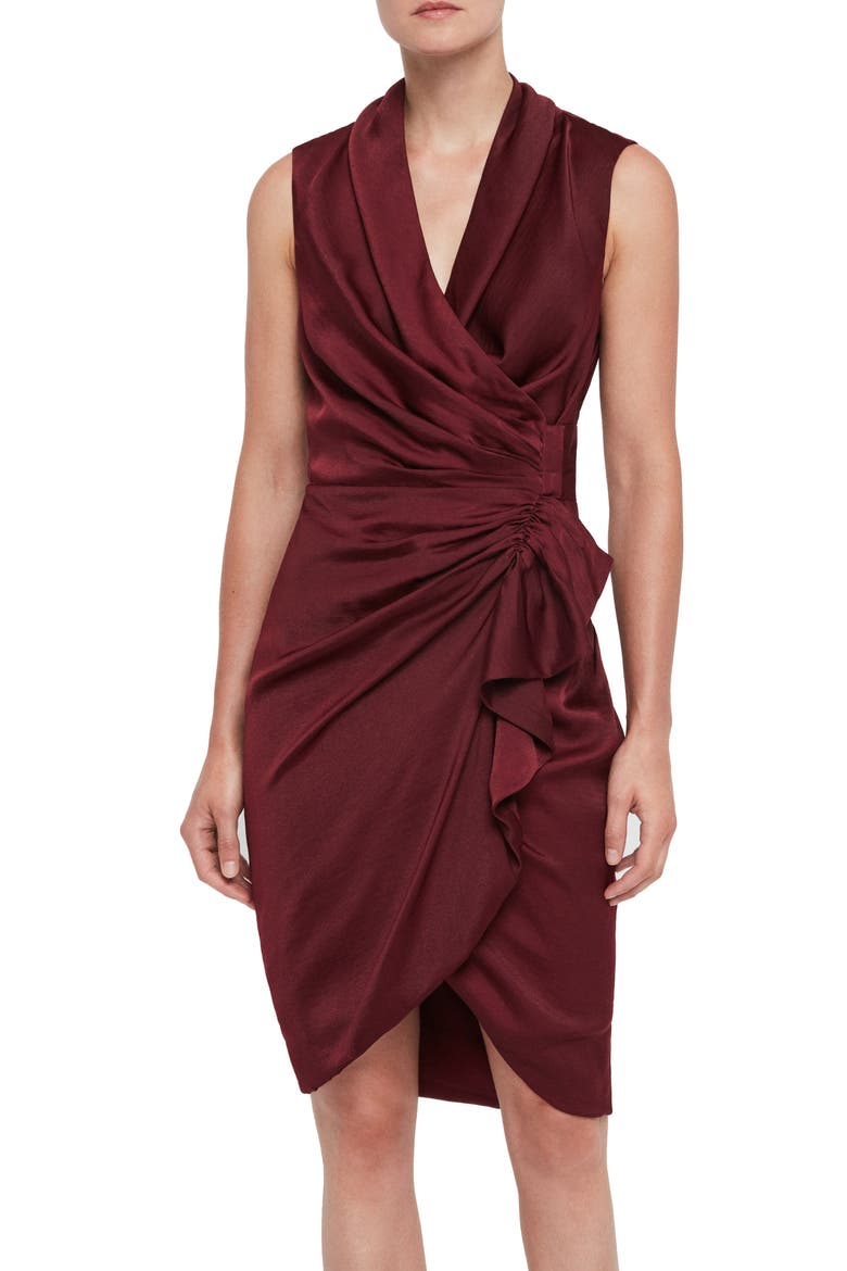 Cancity Dress, Alternate, color, OXBLOOD RED