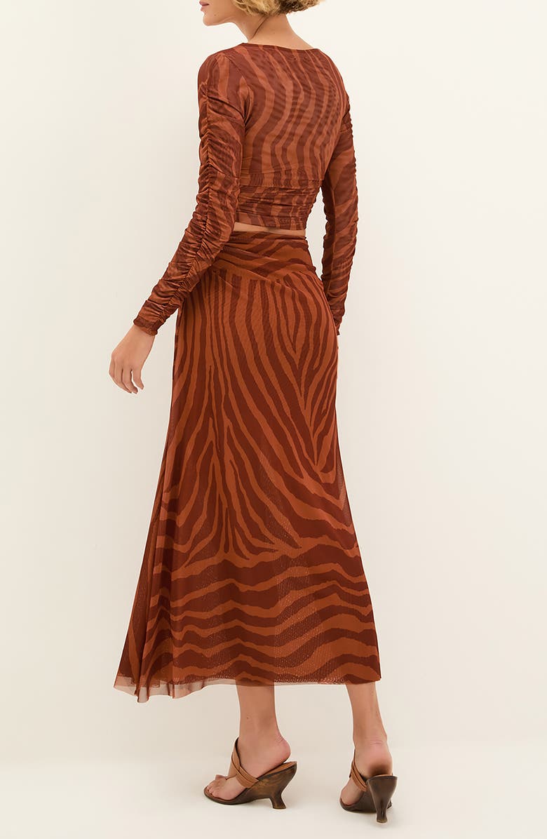 ViX Paula Hermanny Sundown Amira Cover-Up Skirt, Alternate, color, Brown Multi