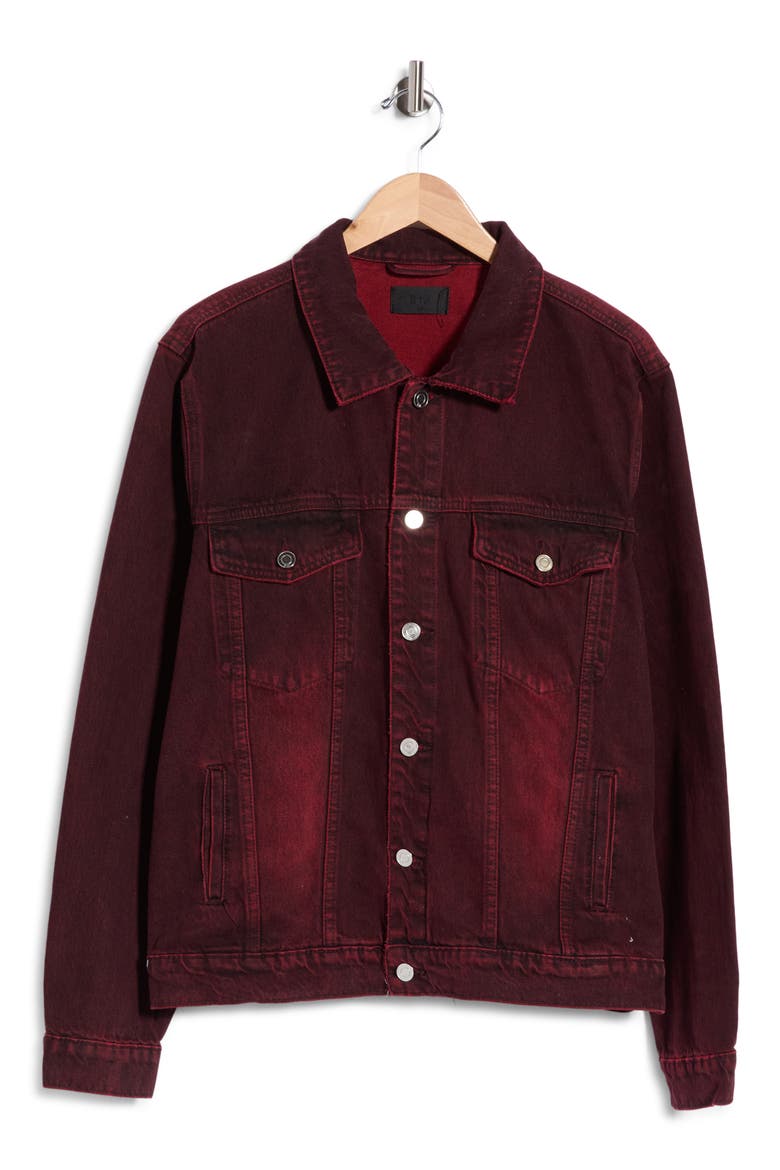 Elmer Denim Trucker Jacket, Alternate, color, RED GRAIN