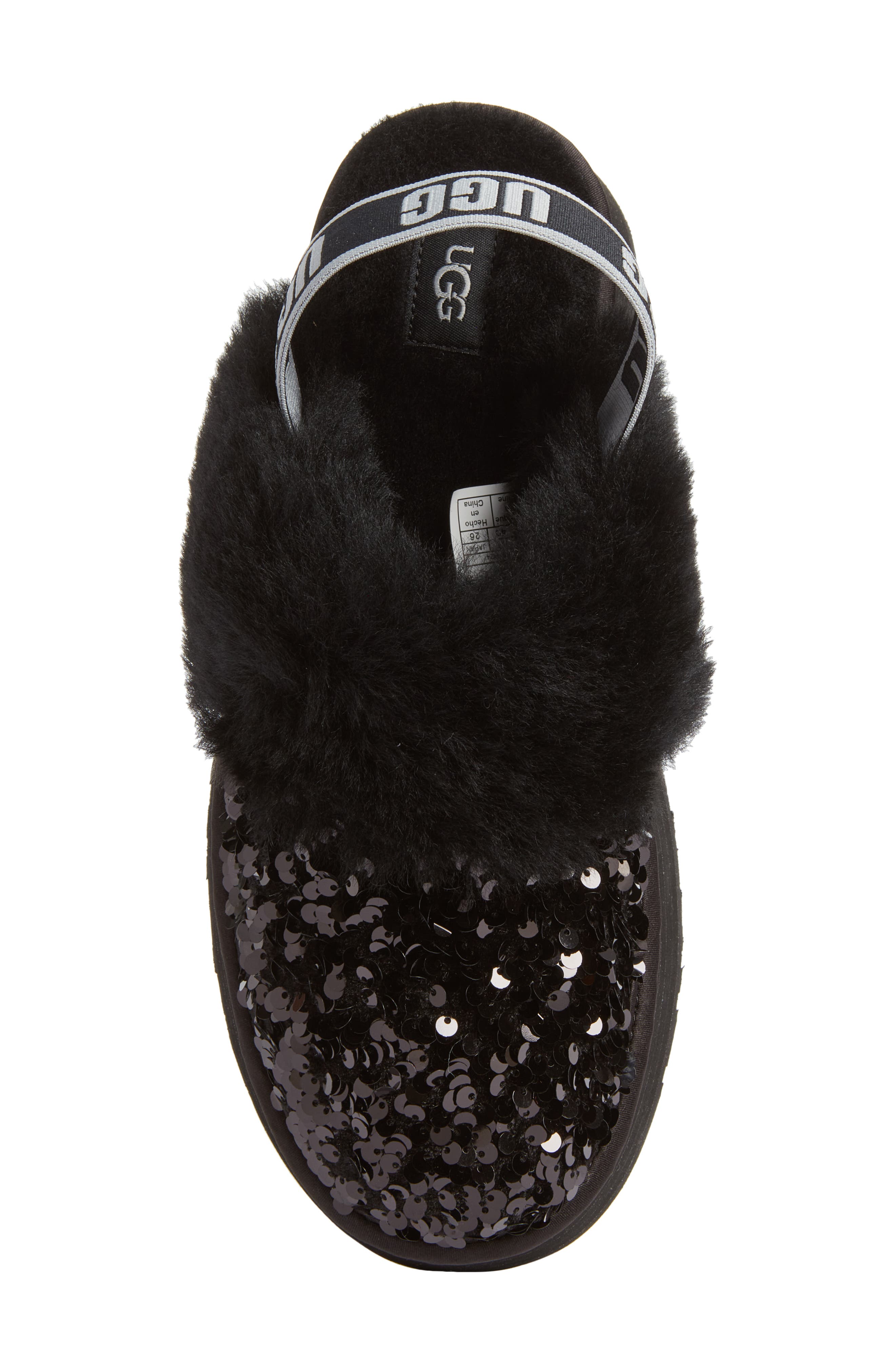 UGG<sup>®</sup> Funkette Chunky Sequin Genuine Sheepskin Detail Clog, Alternate, color, 
