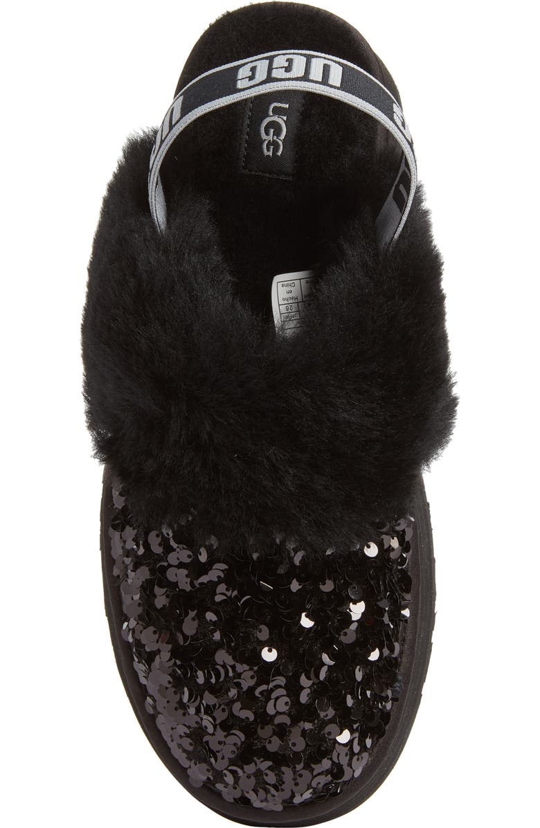 UGG<sup>®</sup> Funkette Chunky Sequin Genuine Sheepskin Detail Clog, Alternate, color,