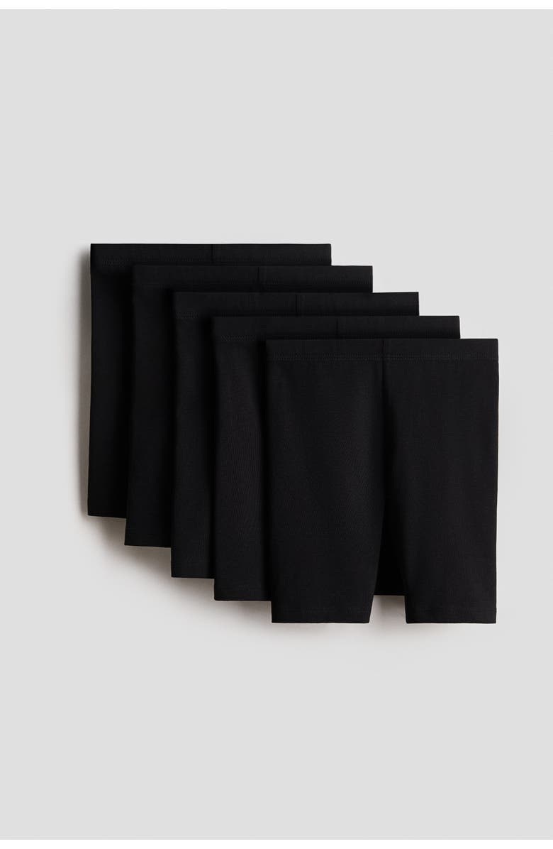 H&M 5-pack Cotton Cycling Shorts, Main, color, 