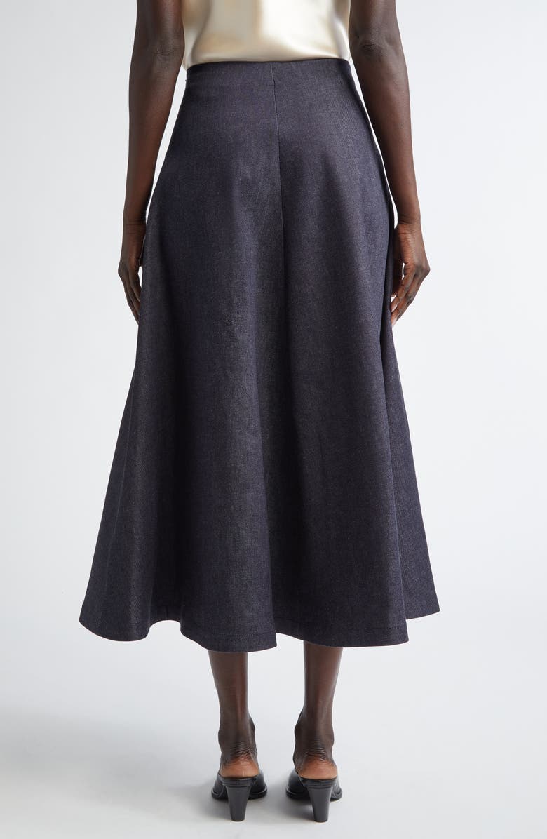 Altuzarra Varda Chambray A-Line Skirt, Alternate, color, 