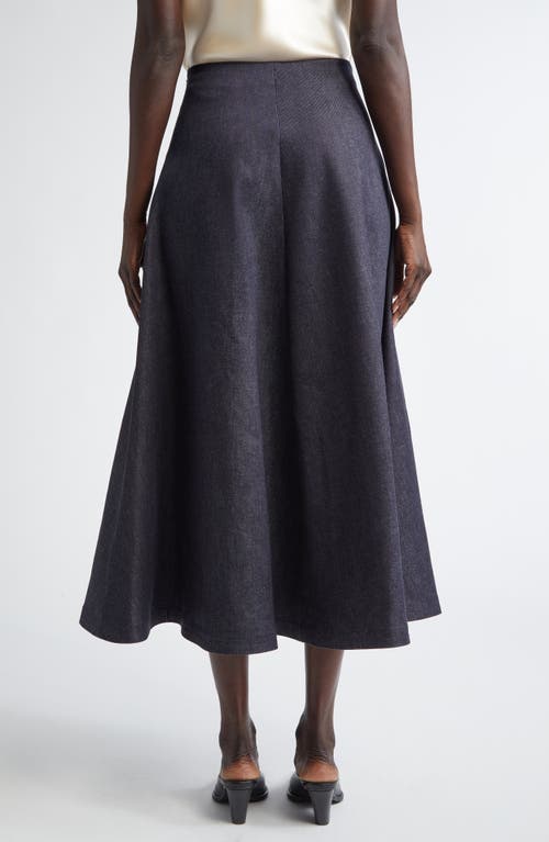 Altuzarra Varda Denim Midi Skirt In Berry Blue