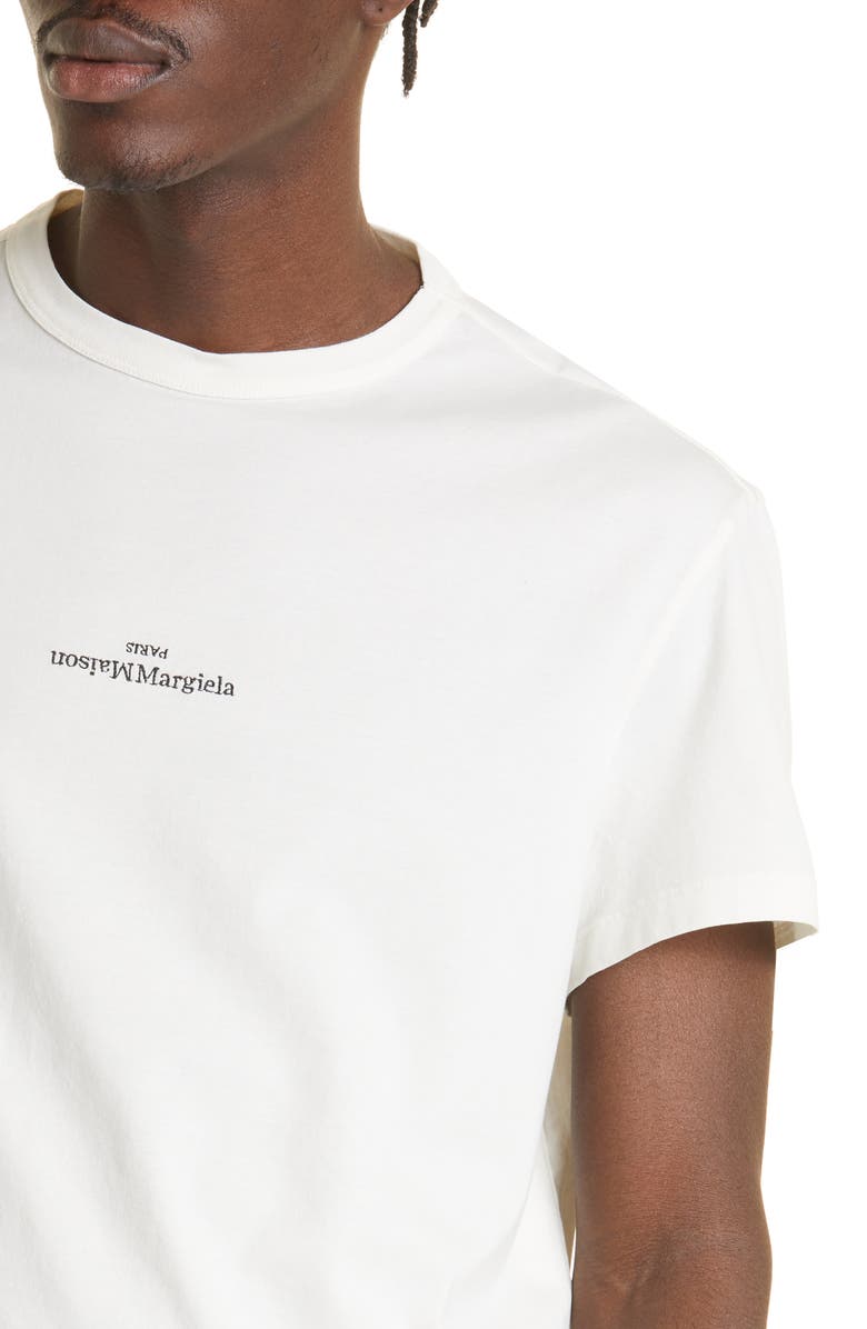 Maison Margiela Upside Down Cotton Logo T-Shirt, Alternate, color, 