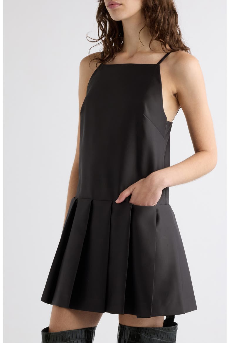 Dary Duchesse Satin Dress, Alternate, color, DARK CHOCOLATE BROWN