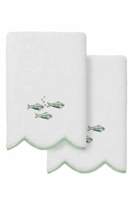 Fish School Scallop Pack of 2 Fingertip Towels