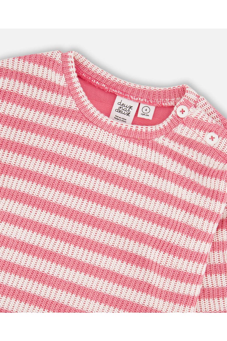 Long Sleeve Cropped Striped Sweater, Alternate, color, Pink & White Stripes