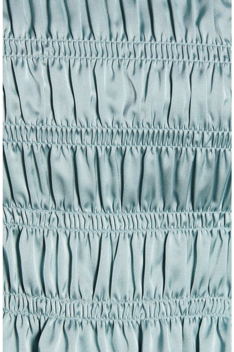Smocked Satin Camisole, Alternate, color, GREEN