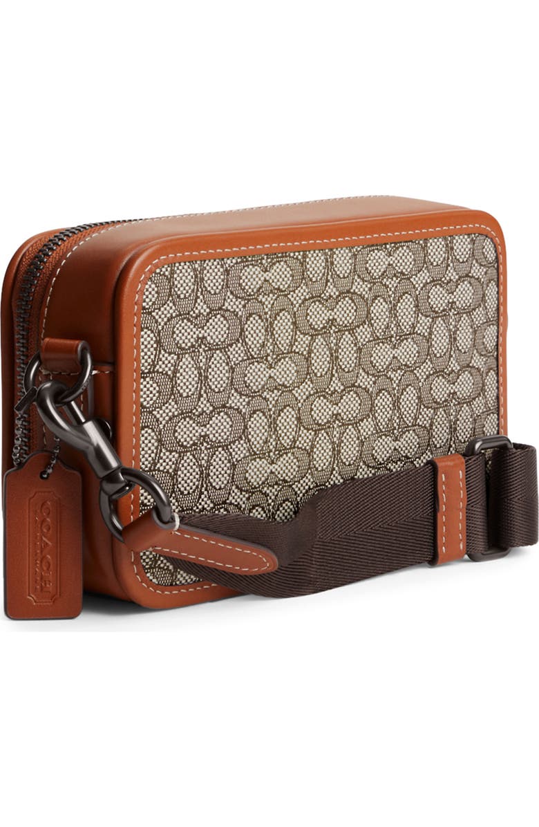 COACH Charter Micro Signature Jacquard & Leather Crossbody Bag, Alternate, color,