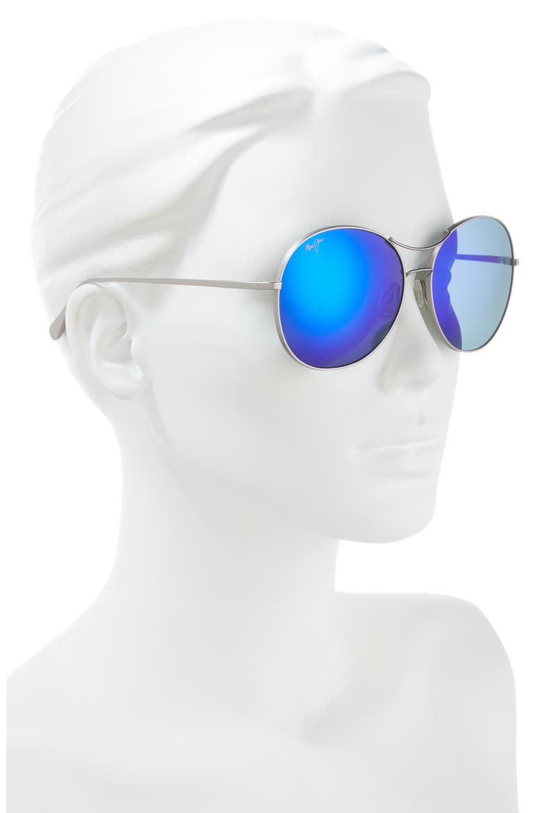 61mm Core Circle Polarized Sunglasses, Alternate, color, TITANIUM TITANIUM BLUE