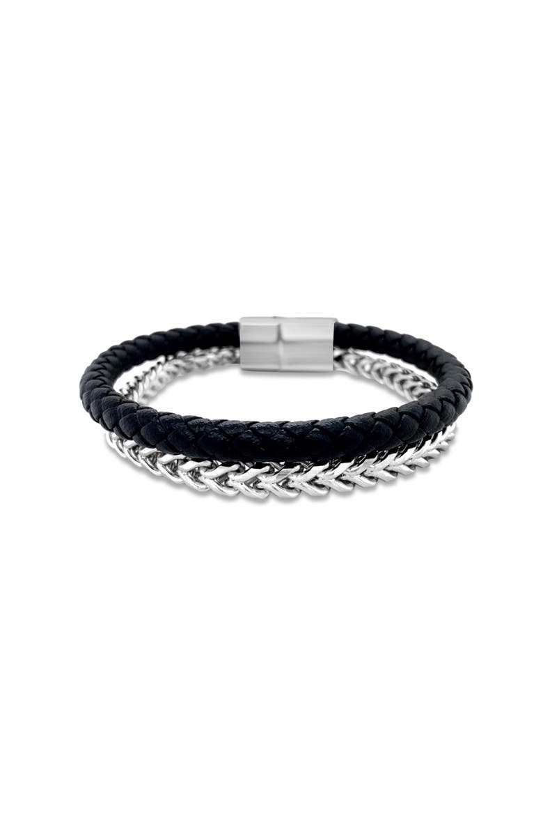 Ox Link Men's Cuff, Main, color, Black