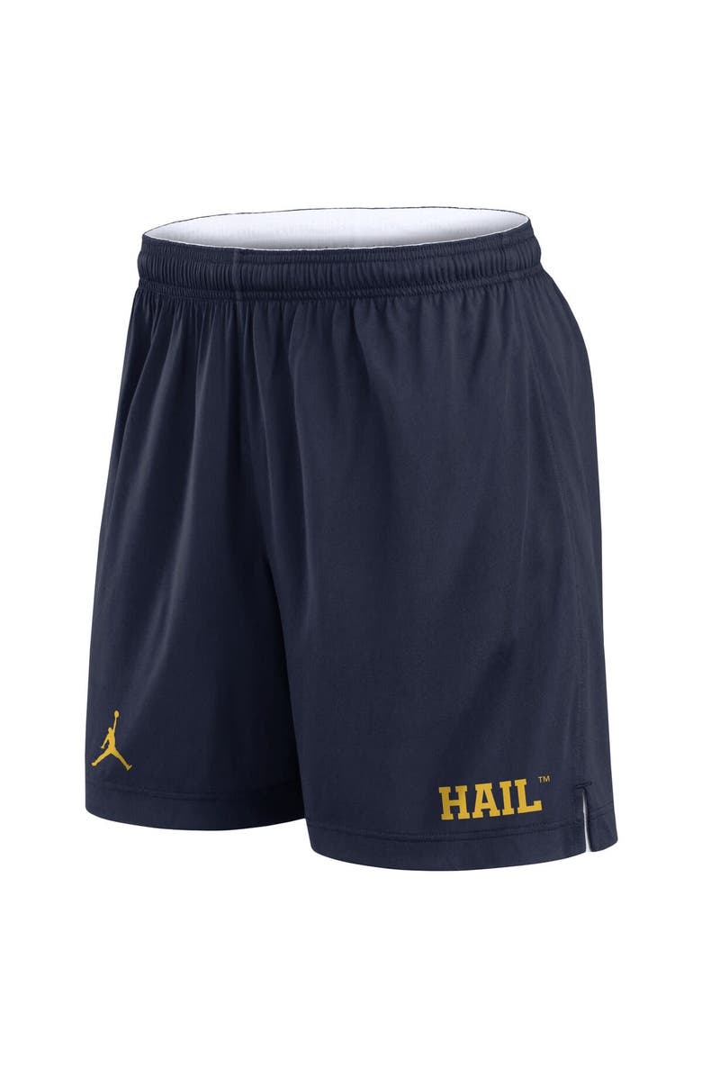 Jordan Brand Men's Jordan Brand White/Navy Michigan Wolverines Primetime Reversible Shorts, Alternate, color, White
