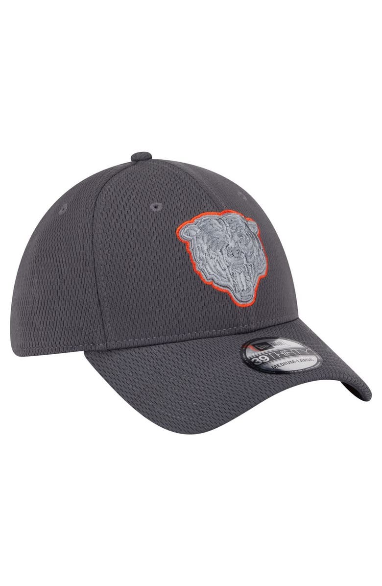 New Era Men's New Era Graphite Chicago Bears  Main 39THIRTY Flex Hat, Alternate, color, 