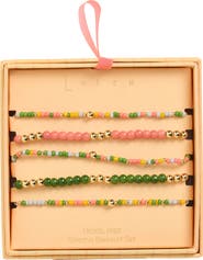 Leith Set of 5 Beaded Stretch Bracelets