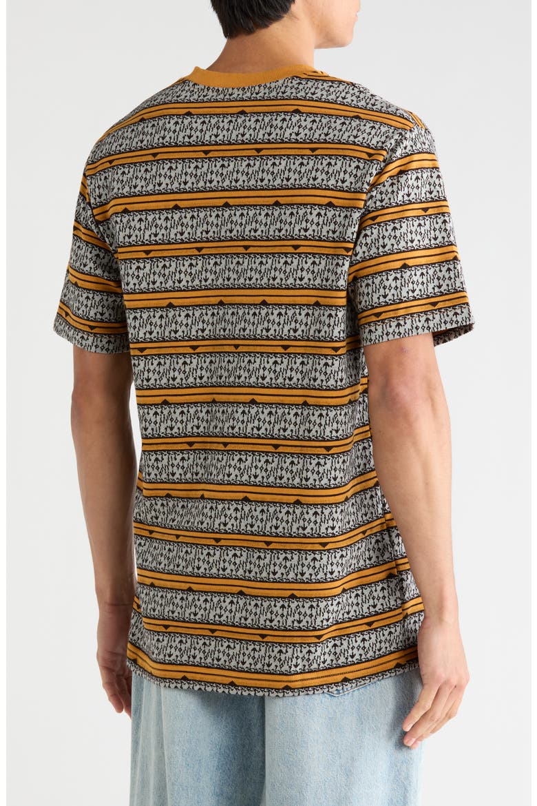 Sarchi Geometric Knit T-Shirt, Alternate, color, BUCKTHORN BROWN