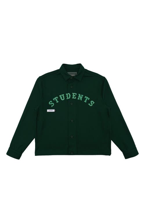 Students Marshall Wool Blend Shirt Jacket In Green
